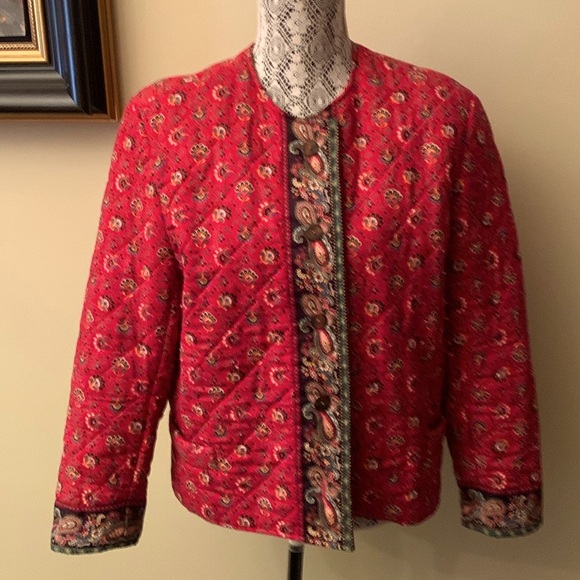 Vera Bradley vibrate red quilted jacket - Picture 5 of 10